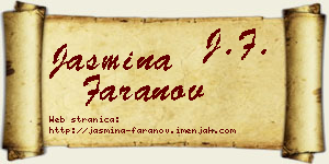 Jasmina Faranov vizit kartica